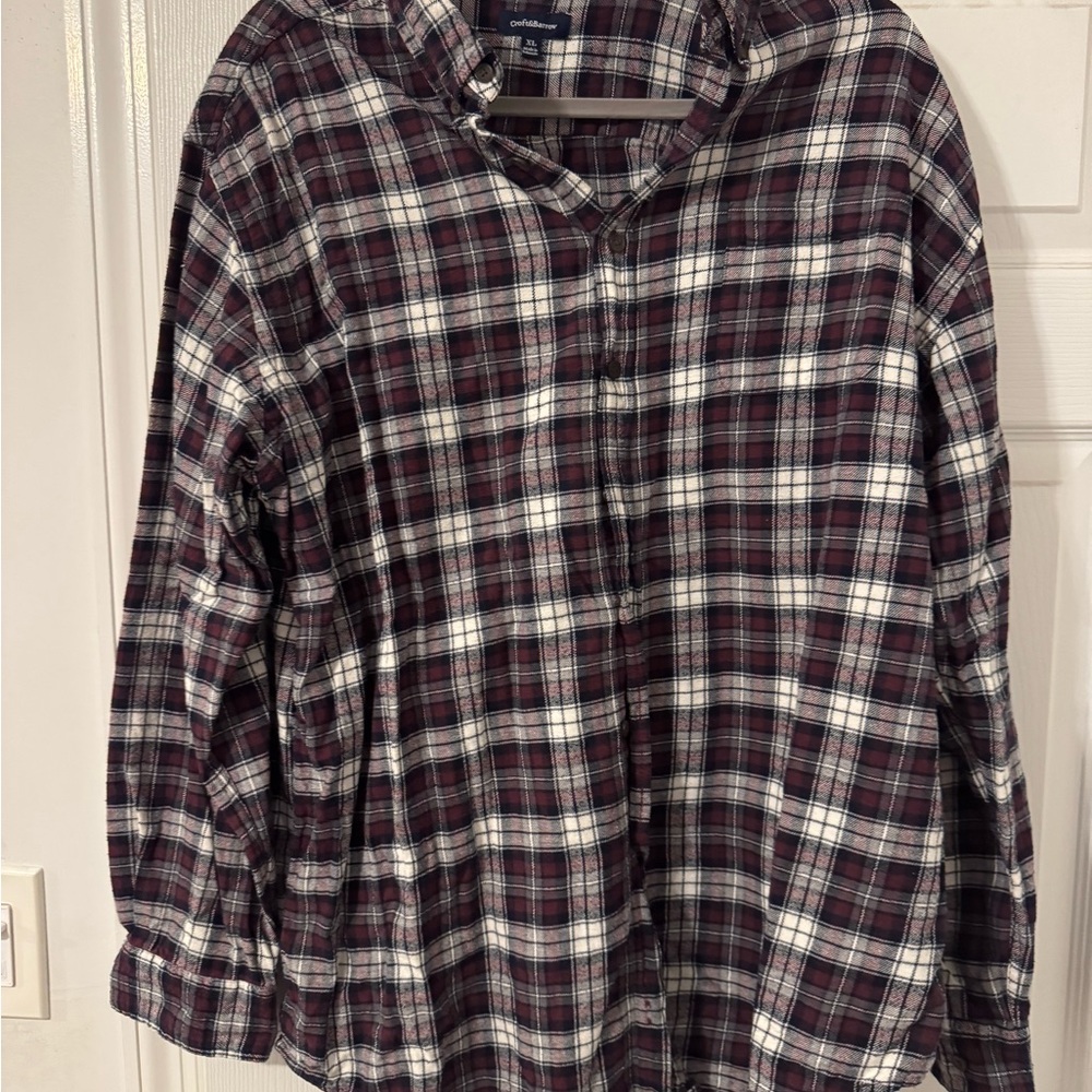 Plaid Button-Up Shirt